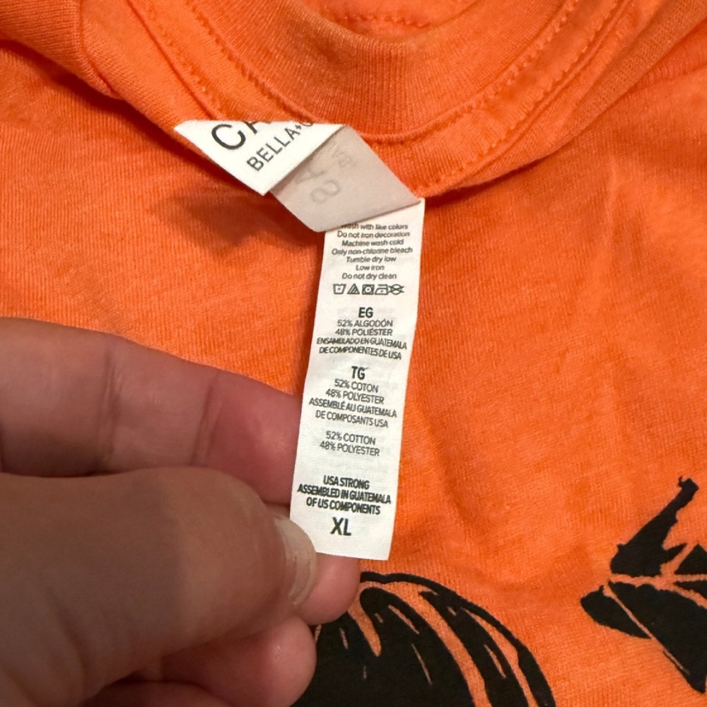 Michigan Halloween Graphic Tee Bella + Canvas Women’s XL Orange Fall‎ Shirt - Picture 8 of 8